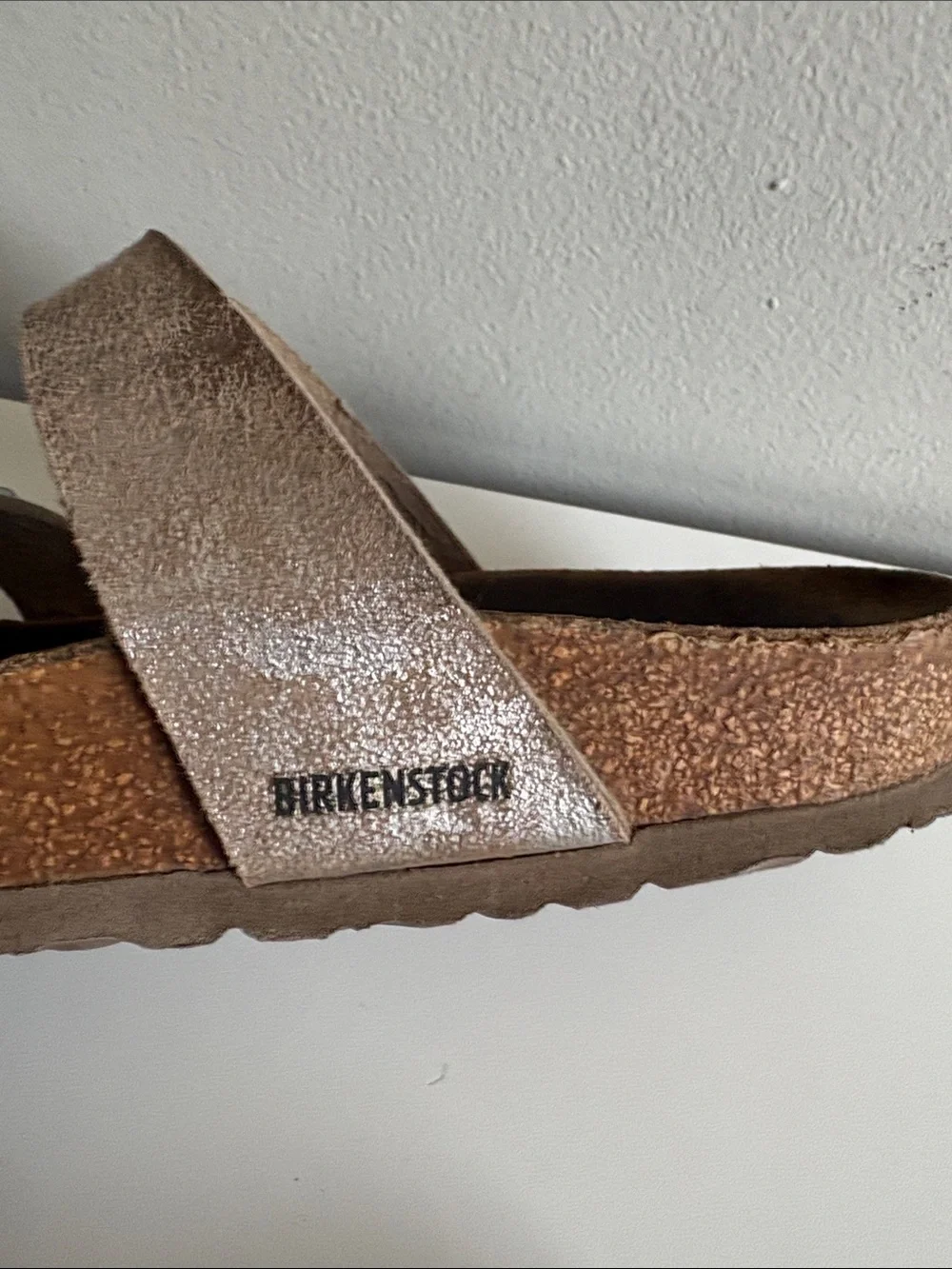 Birkenstock Mayari Metallic Taupe Toe Loop Sandals EU 41 US 10 Regular
